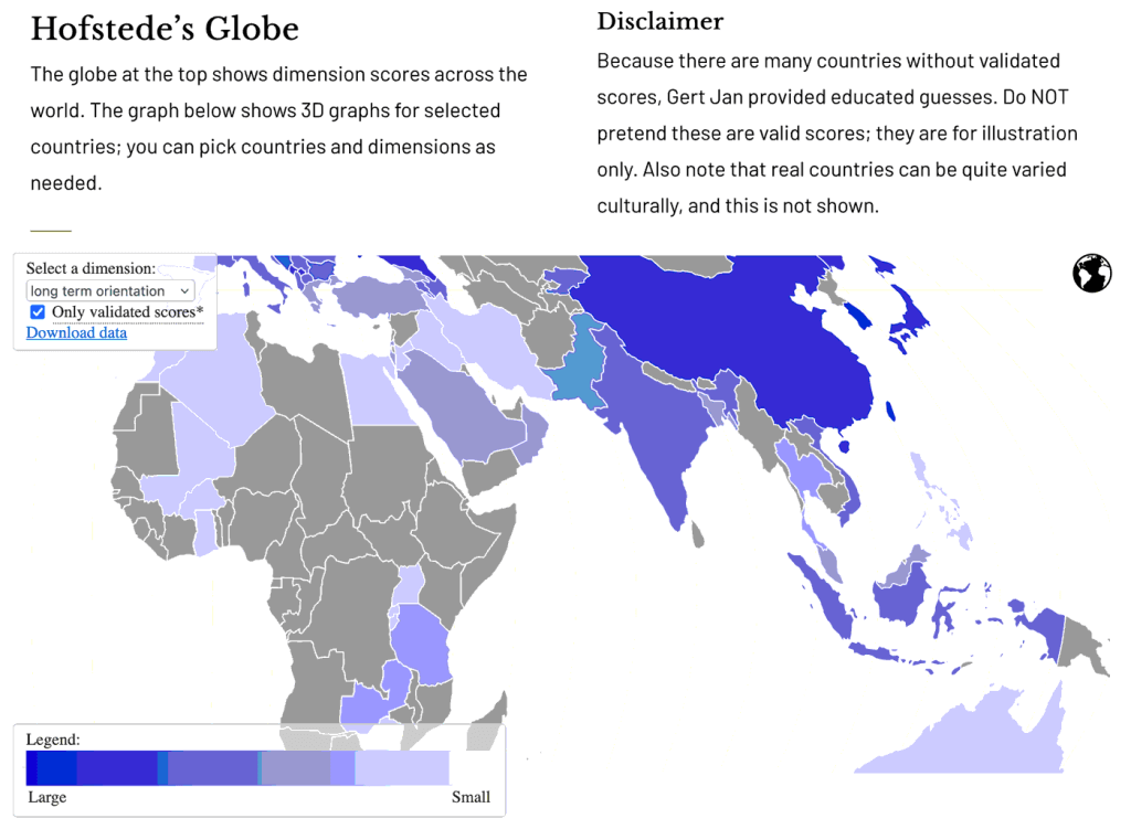 Hofstede cultural dimensions